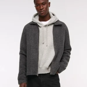 Cropped Sweater Shirt Jacket