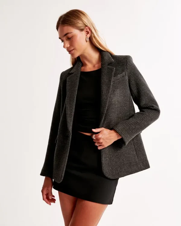 Wool-Blend Blazer